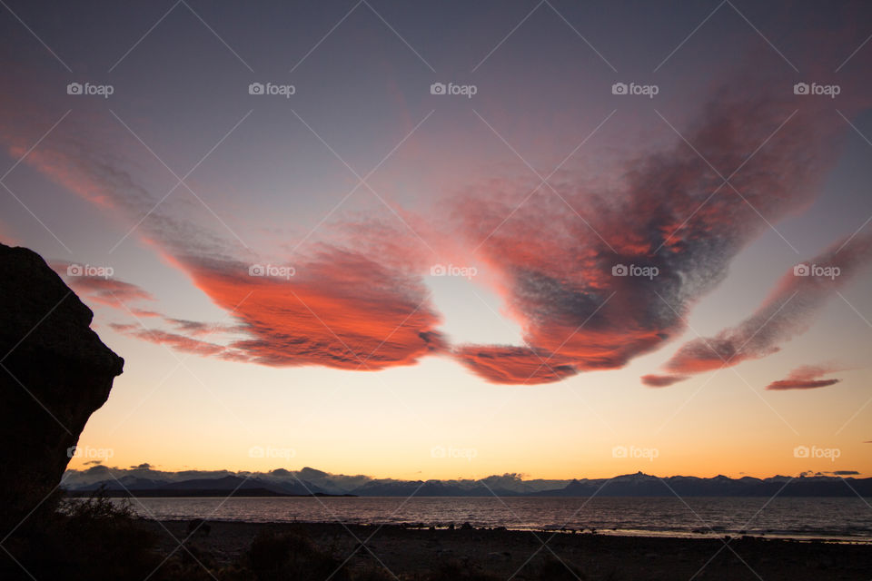 sun reflected on clouds