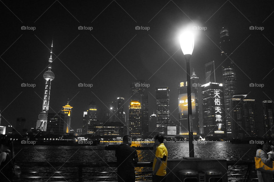 Bund. Shanghai's skyline