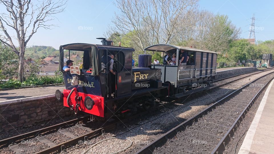 Fry chocolate factory small steam train with car carriage