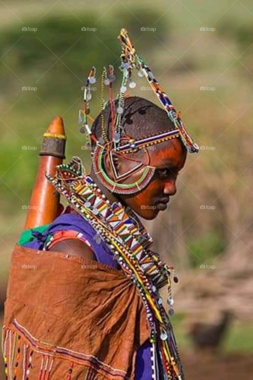 a bride leaving his home born towards the bridegroom's home, Samburu culture heritage