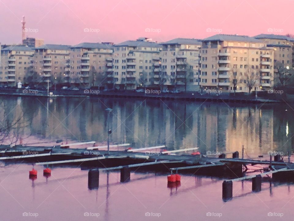 Pink landscape Stockholm 
