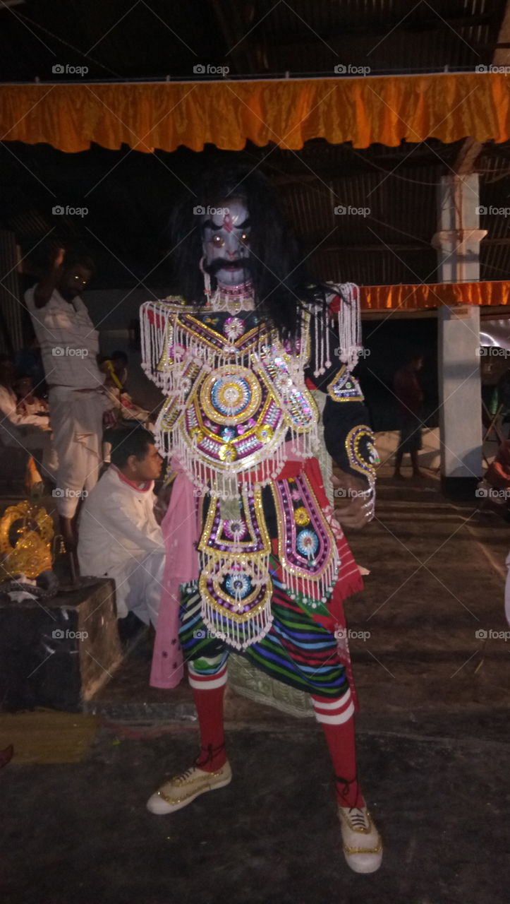 Artist in Assamese religious cultural play