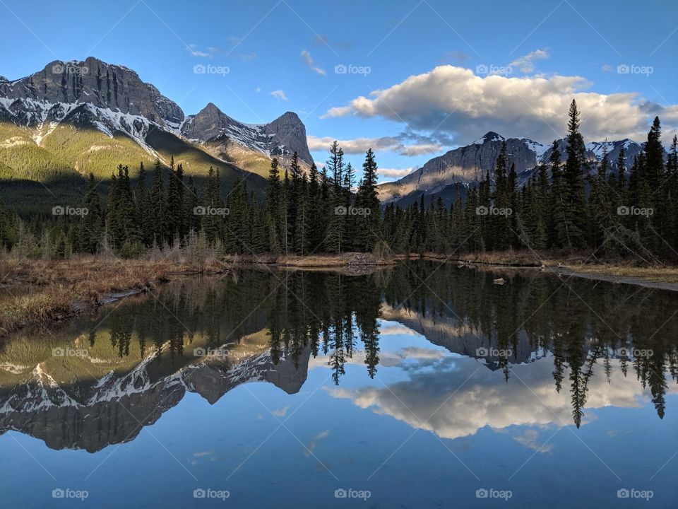 Cloudy day reflection