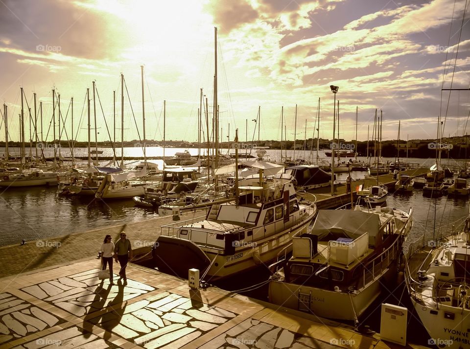 Harbour. Cap d'agde Languedoc France 