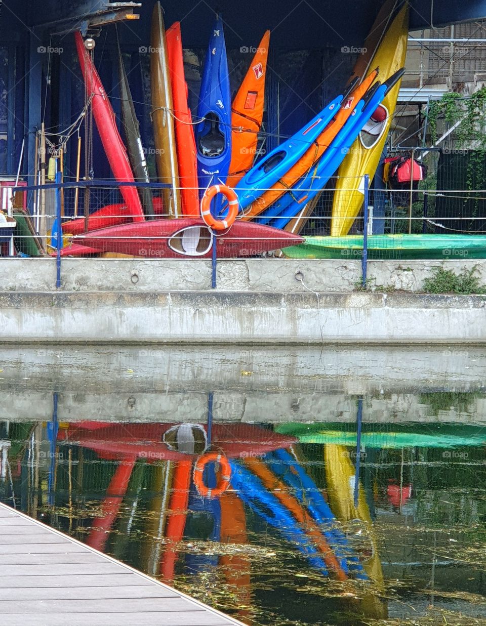 Colored boats