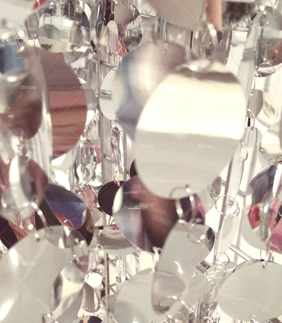 Silver sequins closeup