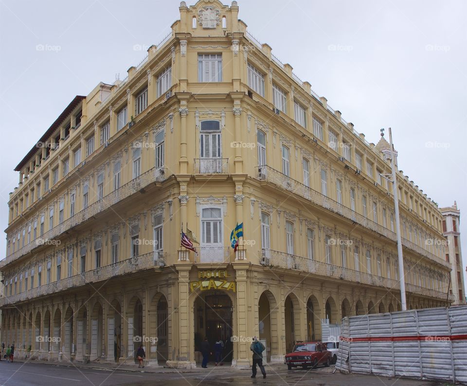 The historic early twentieth century Plaza Hotel in Old Havana, Cuba