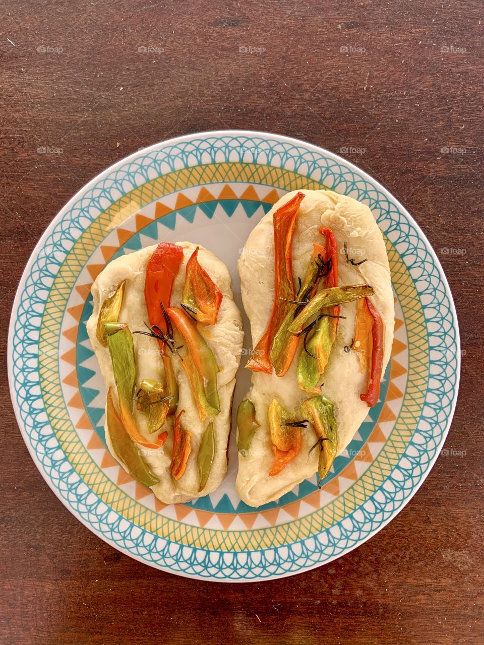 Two focaccia likes heart