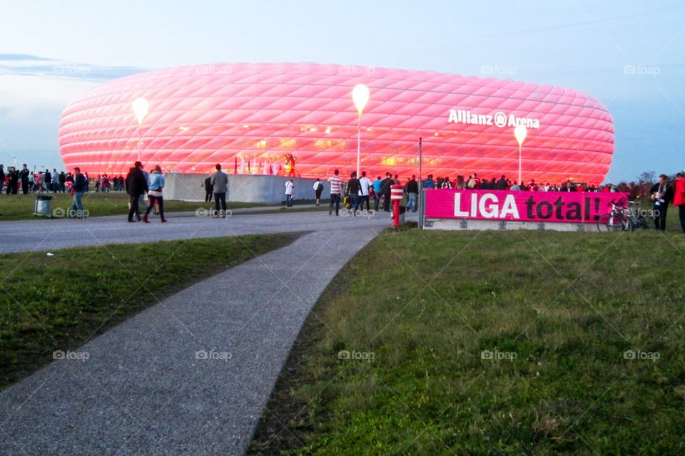 Walking into Allianz arena