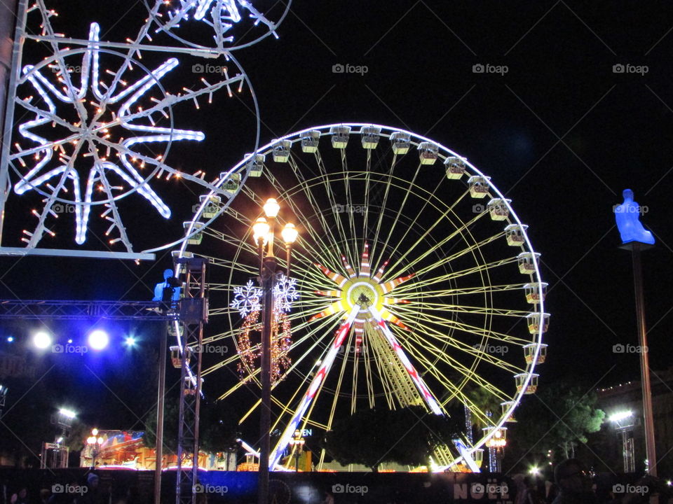 Christmas wheel in Nice France