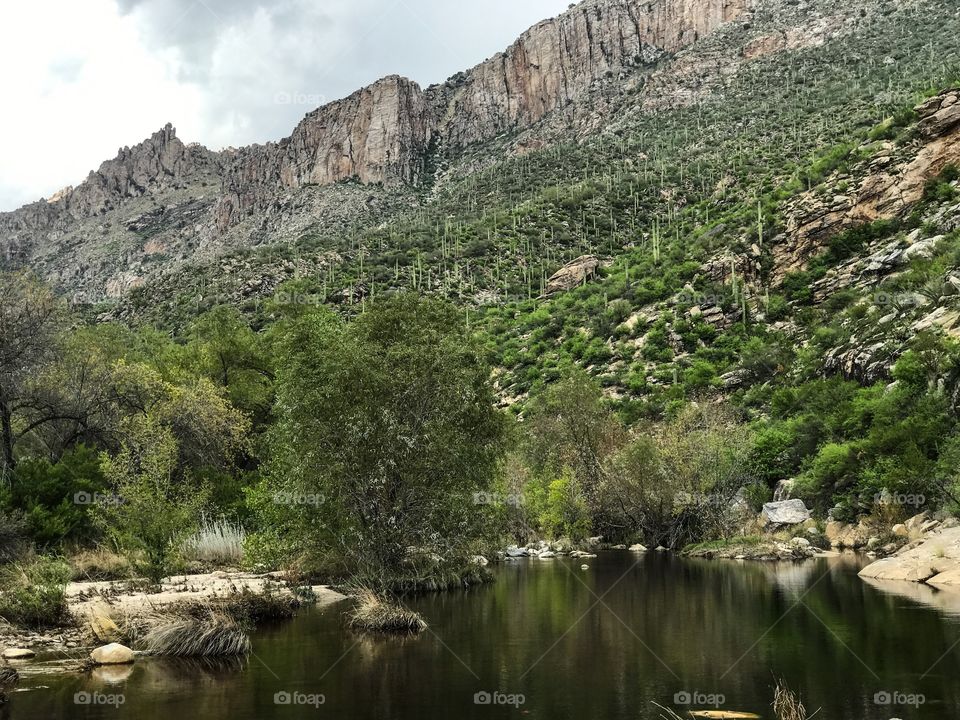 Nature Mountain Landscape - Sabino Canyon in Tucson, Arizona 
