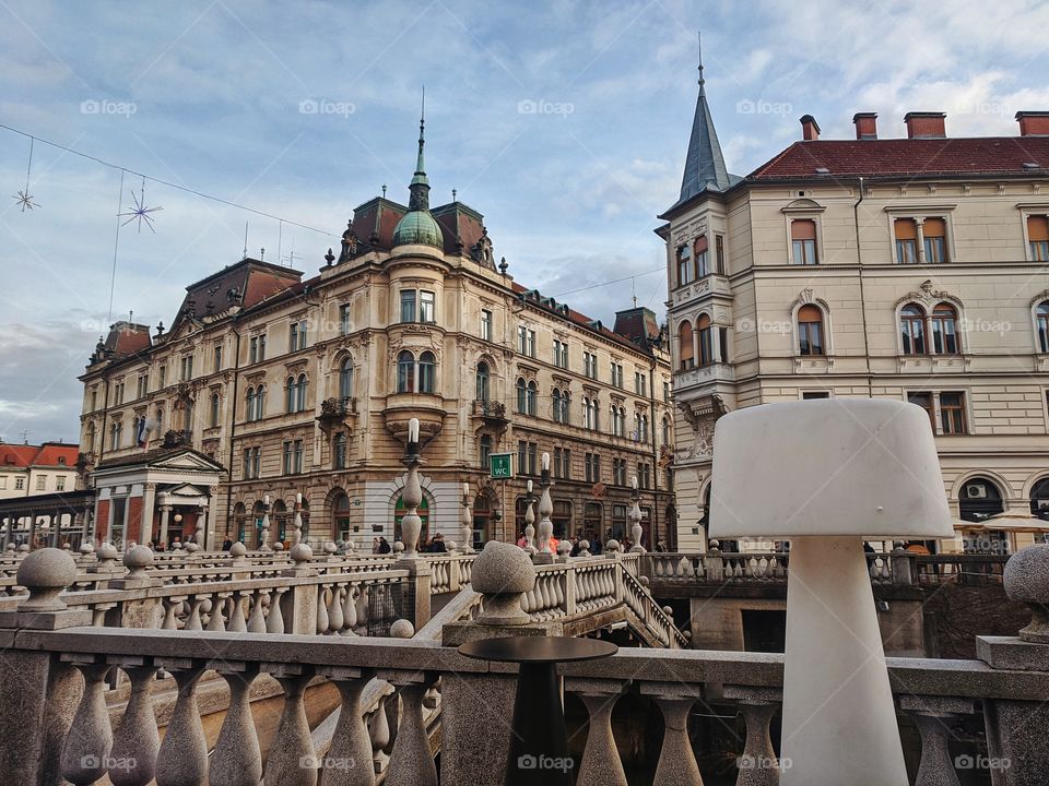Modern architecture of the Ljubljana center.