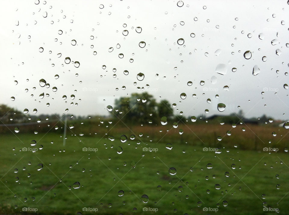 summer window rain raindrops by greirik