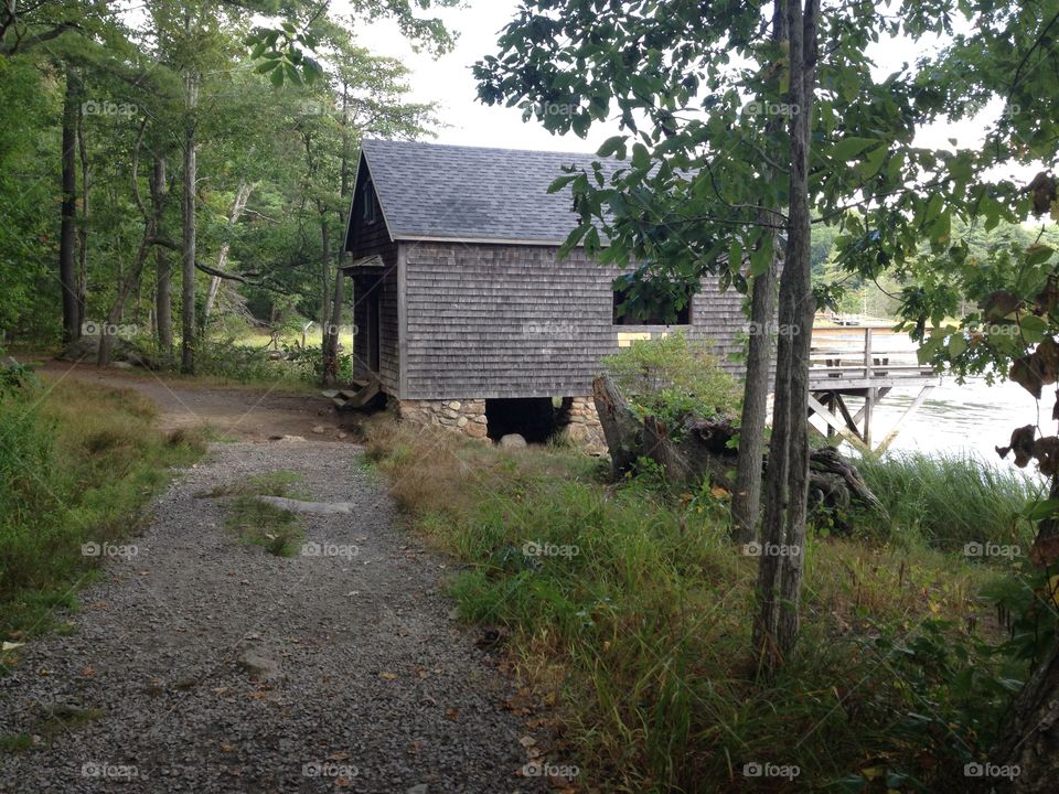 Norris Reservation Boat House. Taken while walking in the woods on the North River