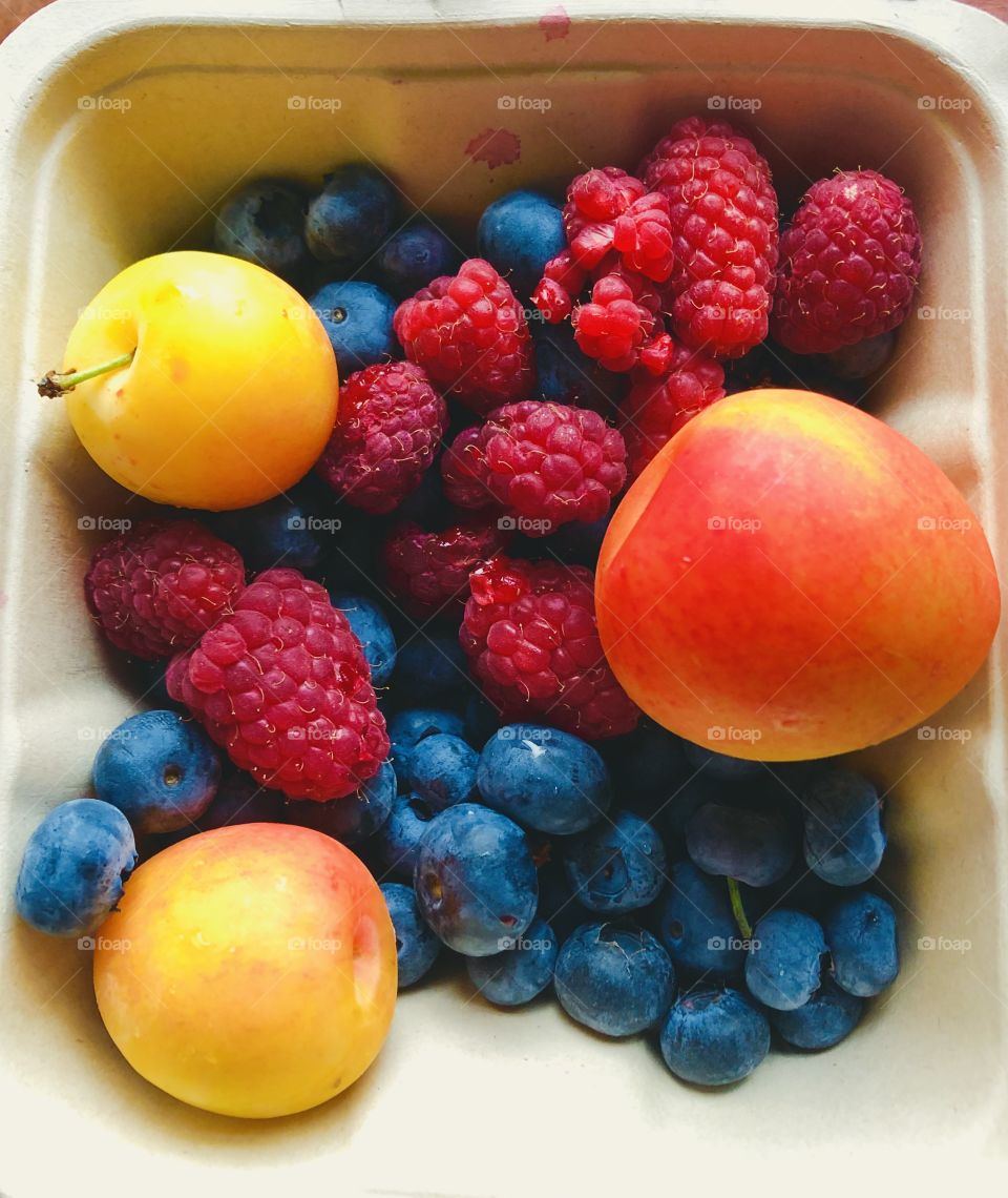 A basket of fruits