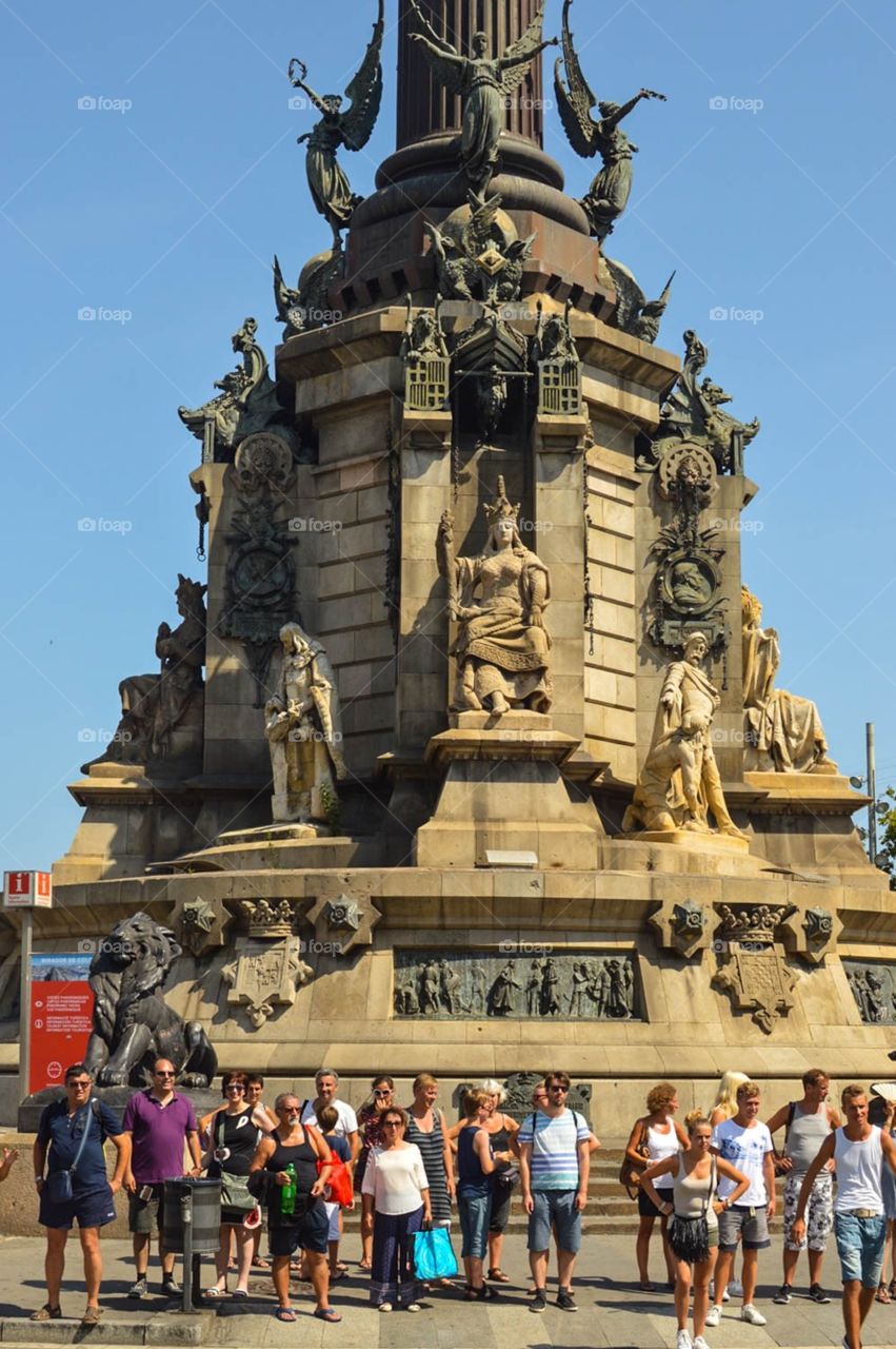 Tourists in Barcelona