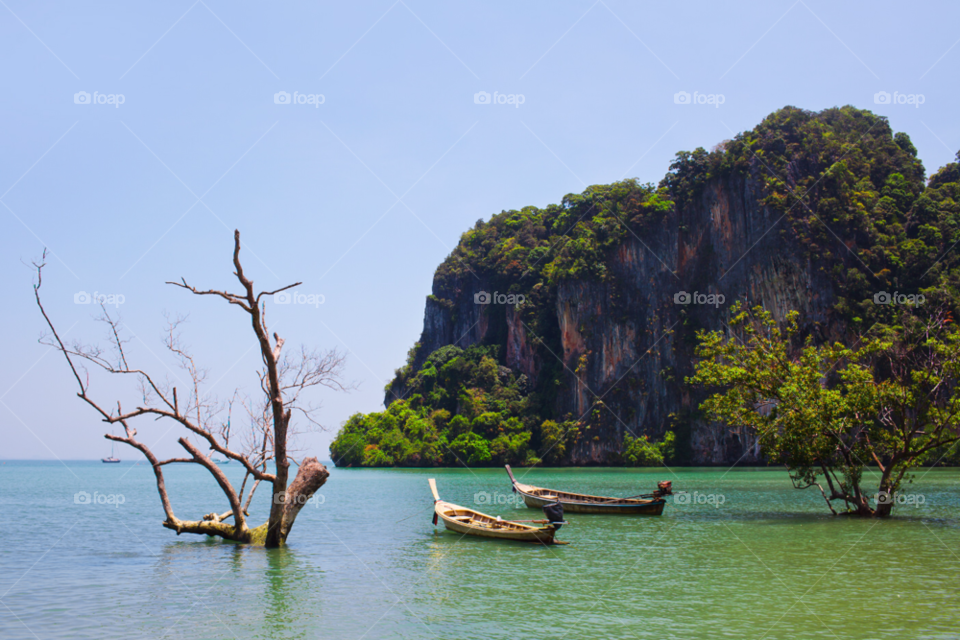 landscape beach ocean mountain by comonline