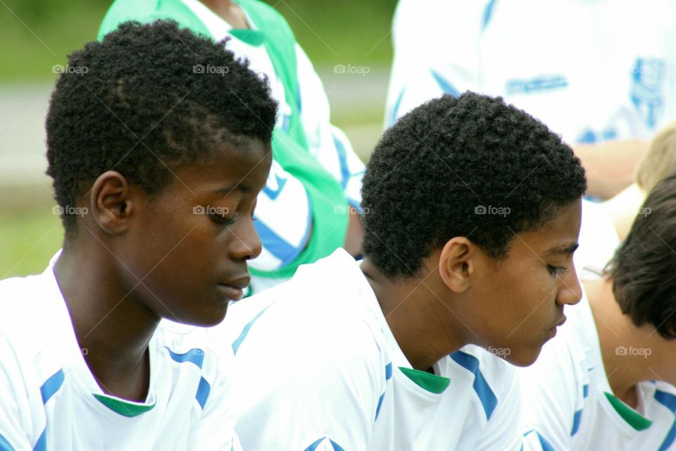 Kids losing soccer game