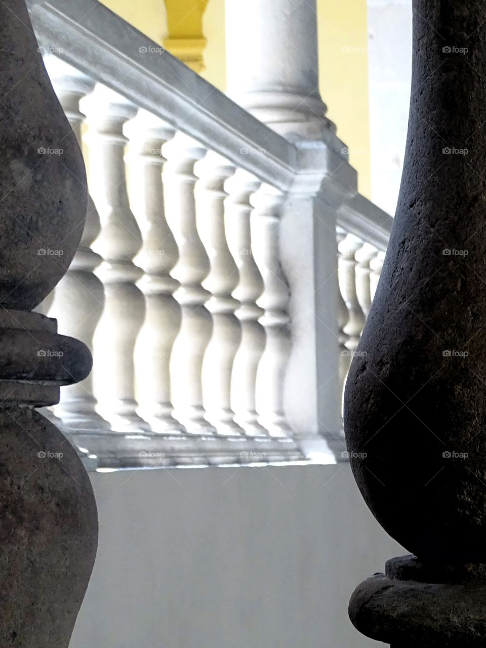 The white of the columns