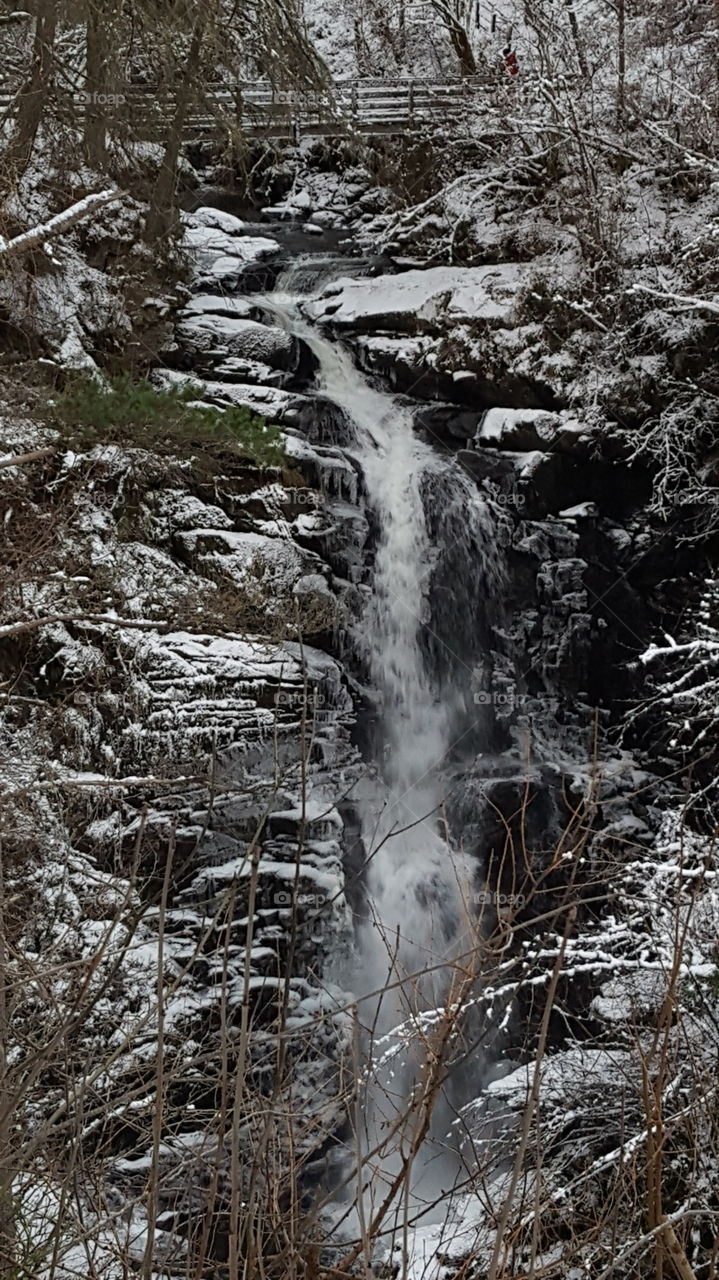 winter waterfall