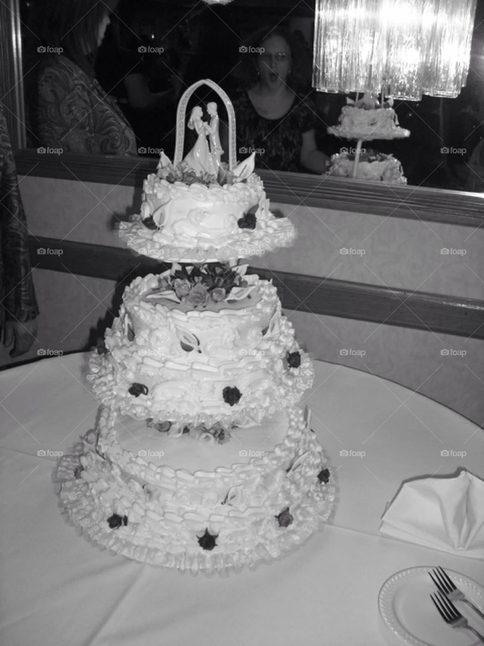 cake dessert wedding black and white by Nannon87