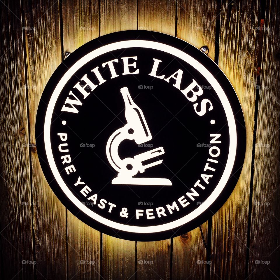 White Labs Label. At a beer festival I thought this looked really neat back lit