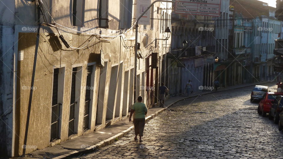 walking down Salvador de Bahia