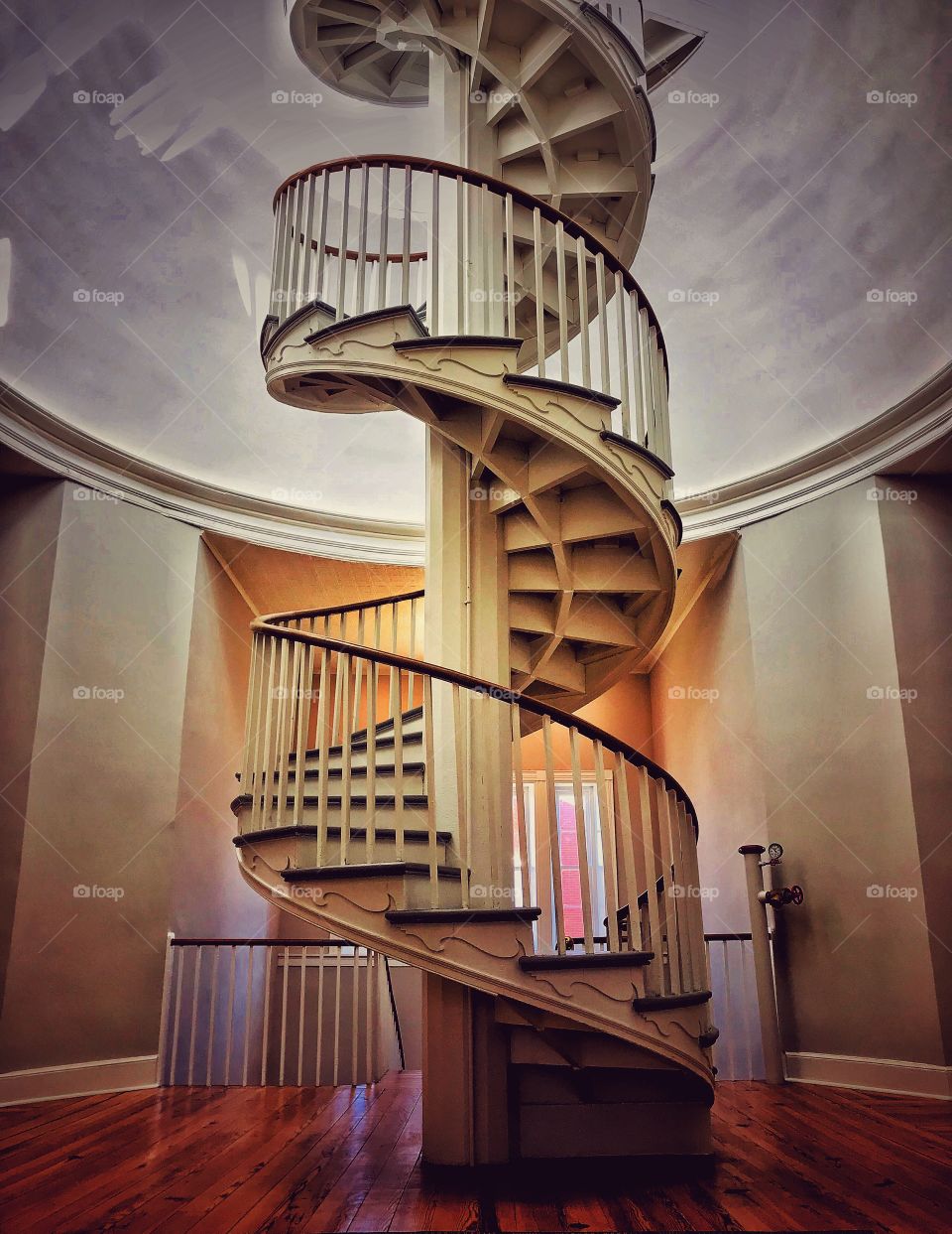 Spiral staircase at The Blackburn Inn. This hotel once was the Western State Mental Hospital in Staunton Virginia 