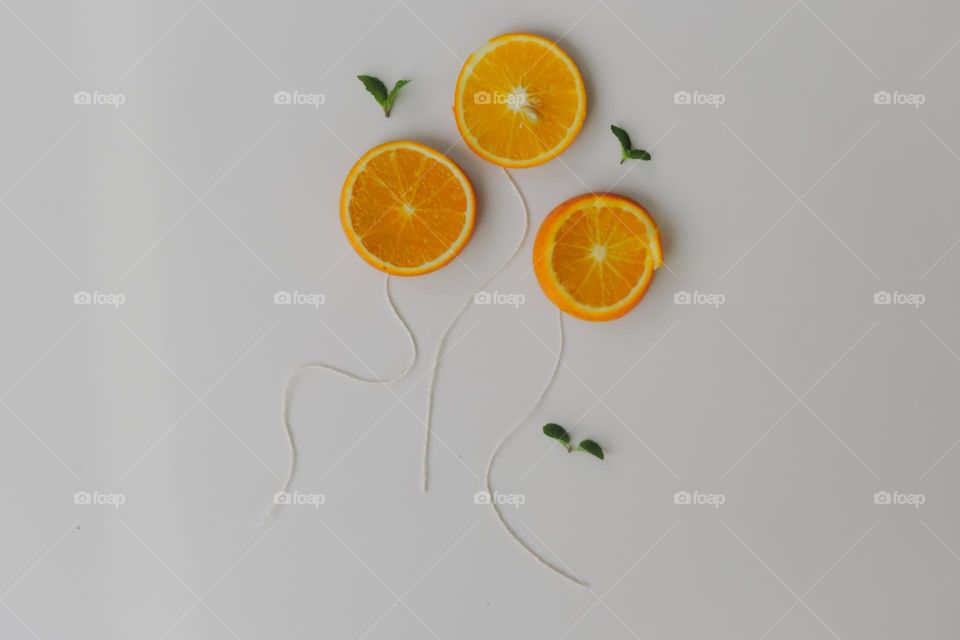 Refreshing orange balloons in my enchanted summer sky!