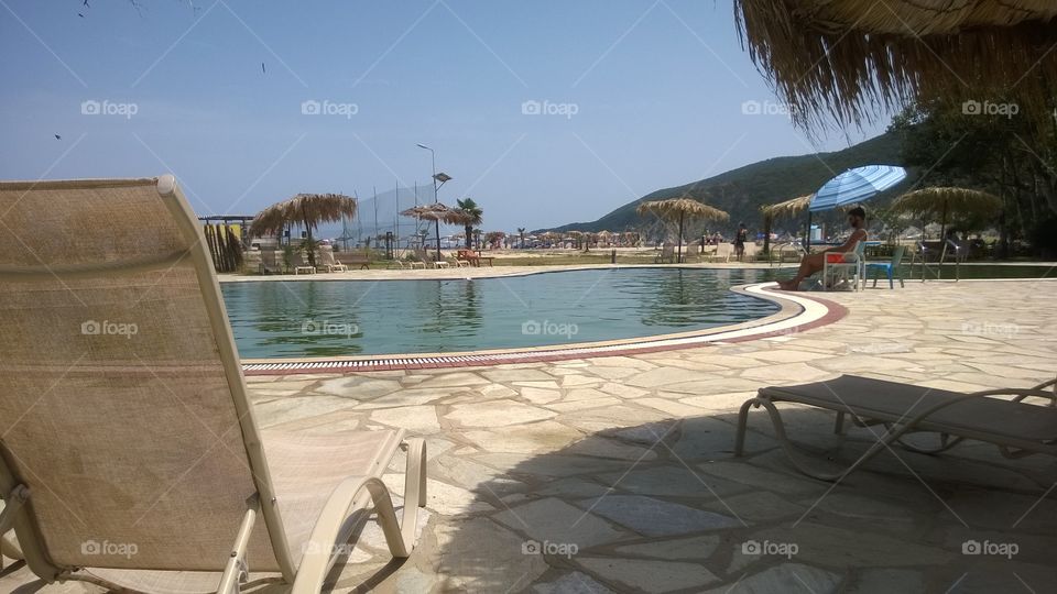 Hotel on the beach in Greece