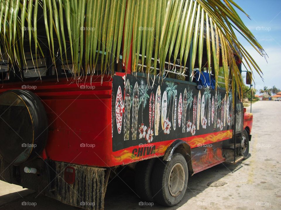 Tropical Red Truck