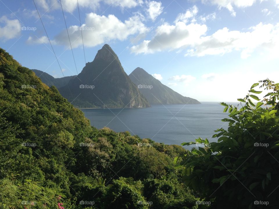 St Lucia pitons 