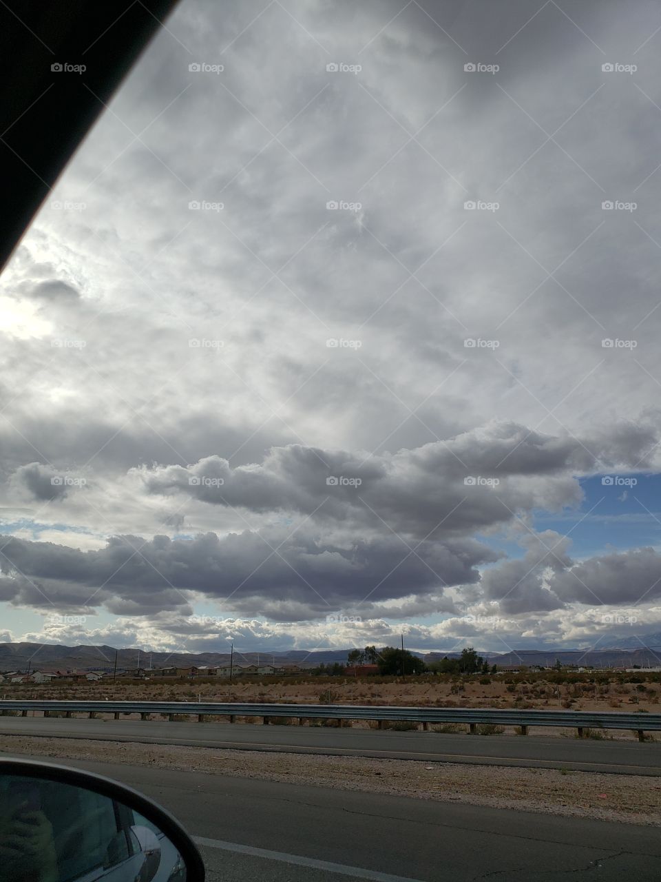 The beautiful mountains and clouds in Henderson NV.
