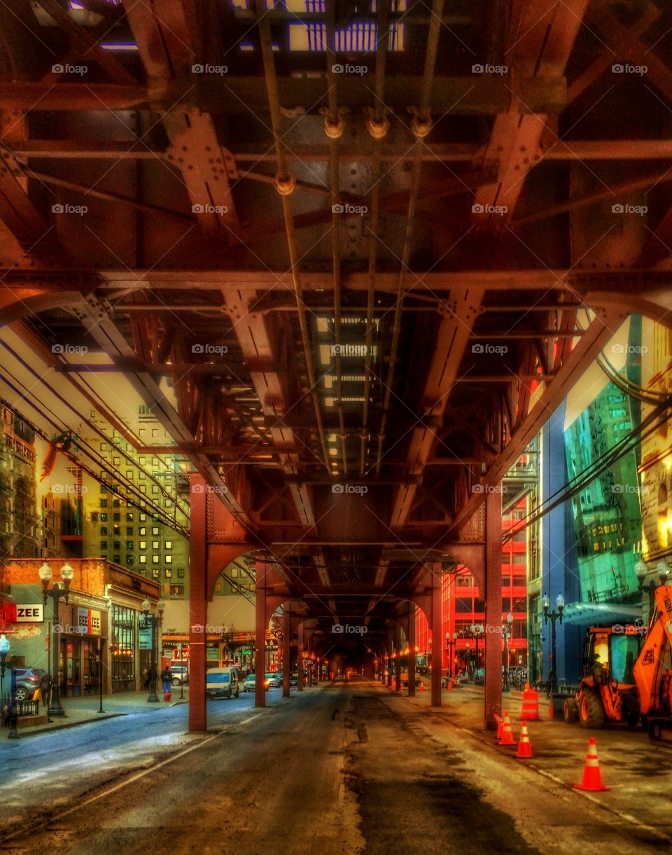 Chicago: Under the EL Tracks: Congress at Wabash in the Loop