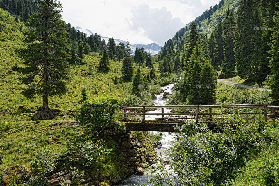 Zillertal alps in austria. High Tauern mountain range