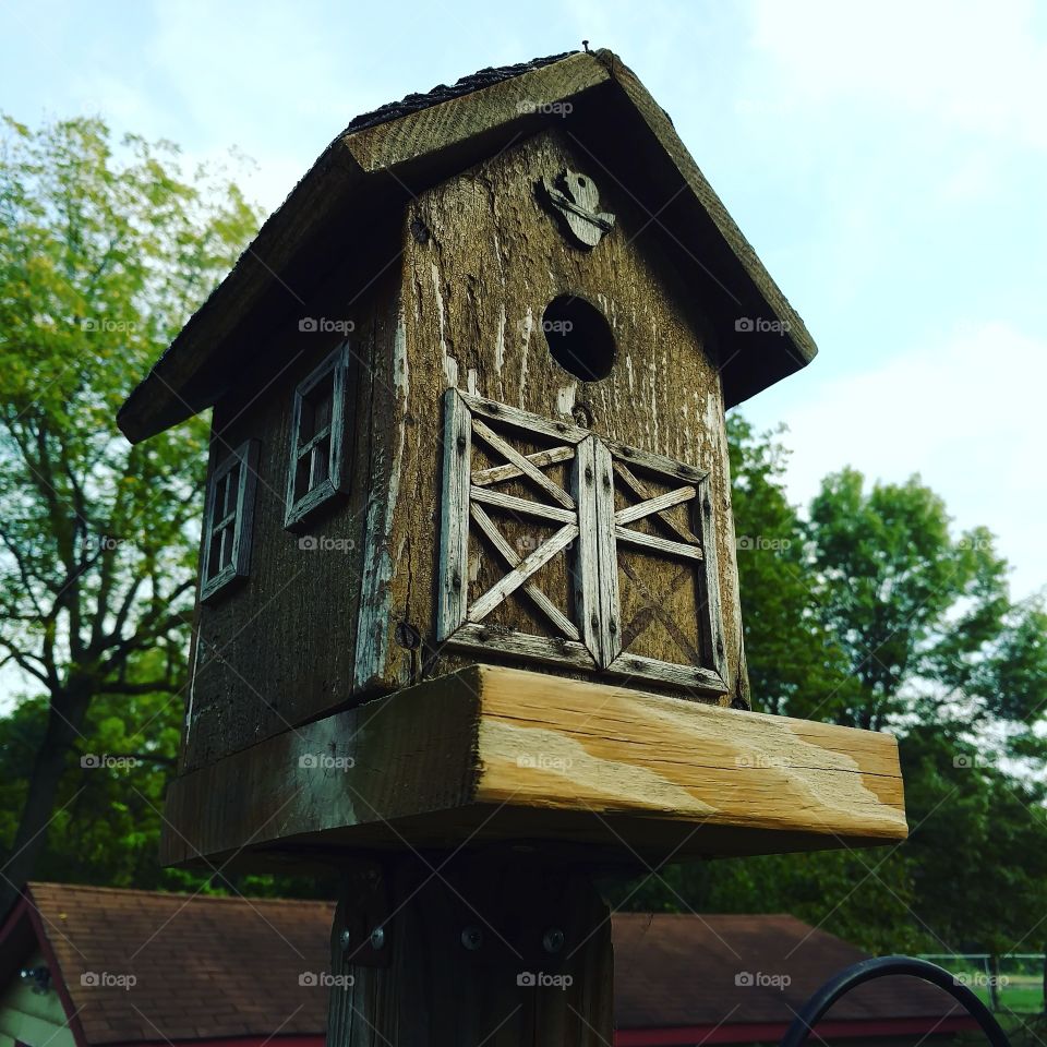 Rustic bird house