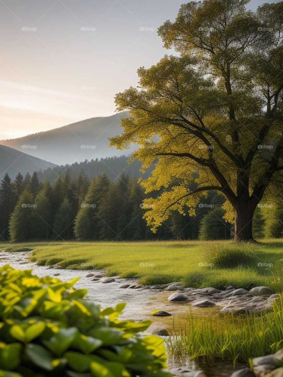 Beau paysage d'une rivière