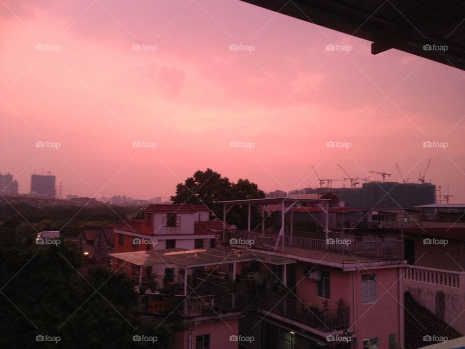 Dusty pink dusk