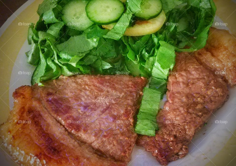 bife carne salada