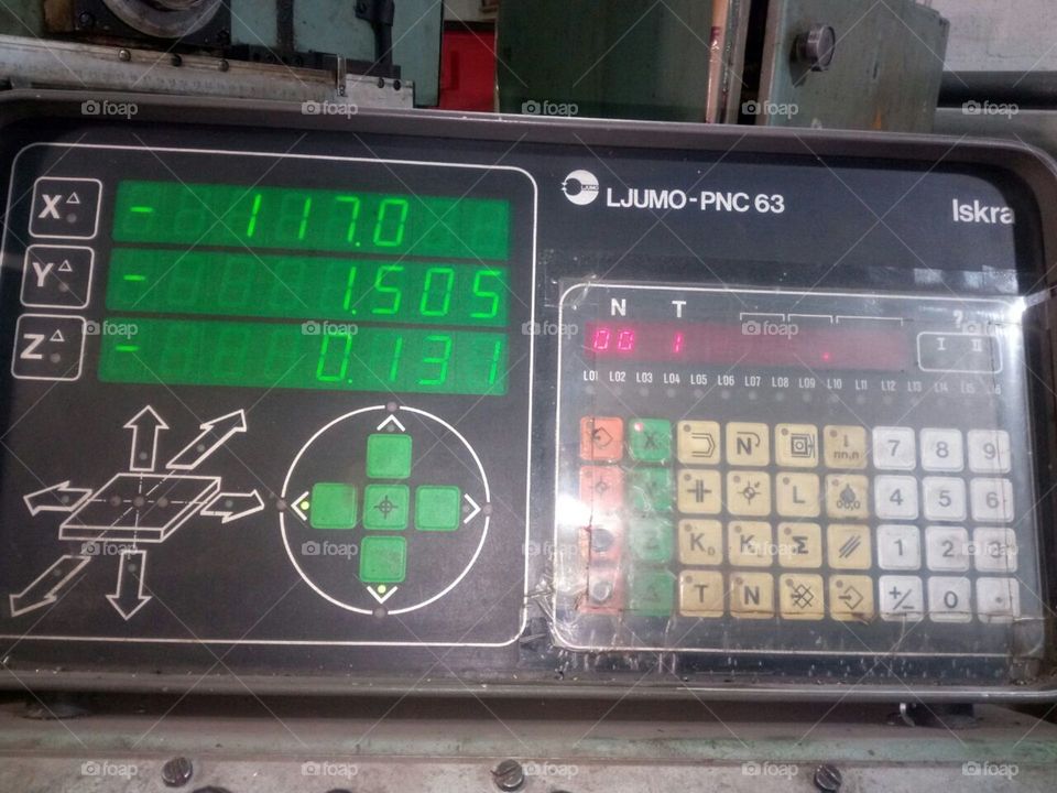 machine tool display