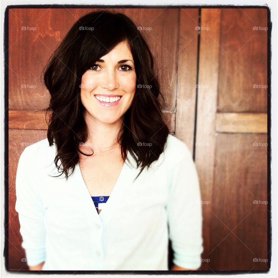 woman face model smile by comstock