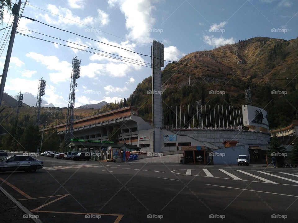 Аlpine skating rink. Almaty. Kazakhstan.