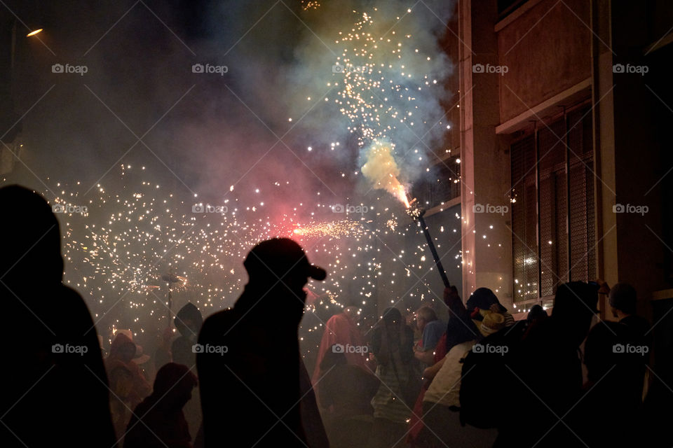 Correfoc de les Festes de Gracia. Barcelona. 