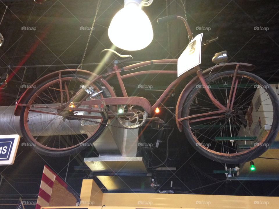 Old school. Antique bicycle 