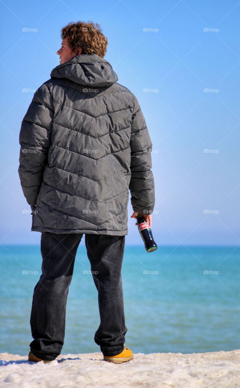 sightseeing by the lake with Coca Cola