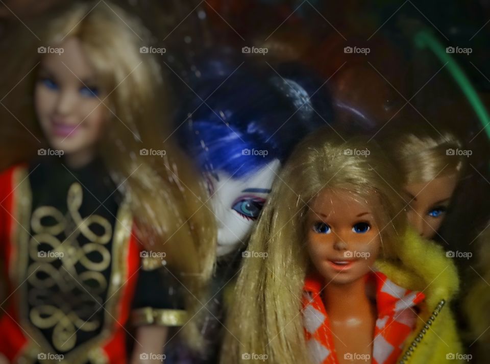 Collection Of Barbie Dolls. Barbie Dolls Hiding In The Closet
