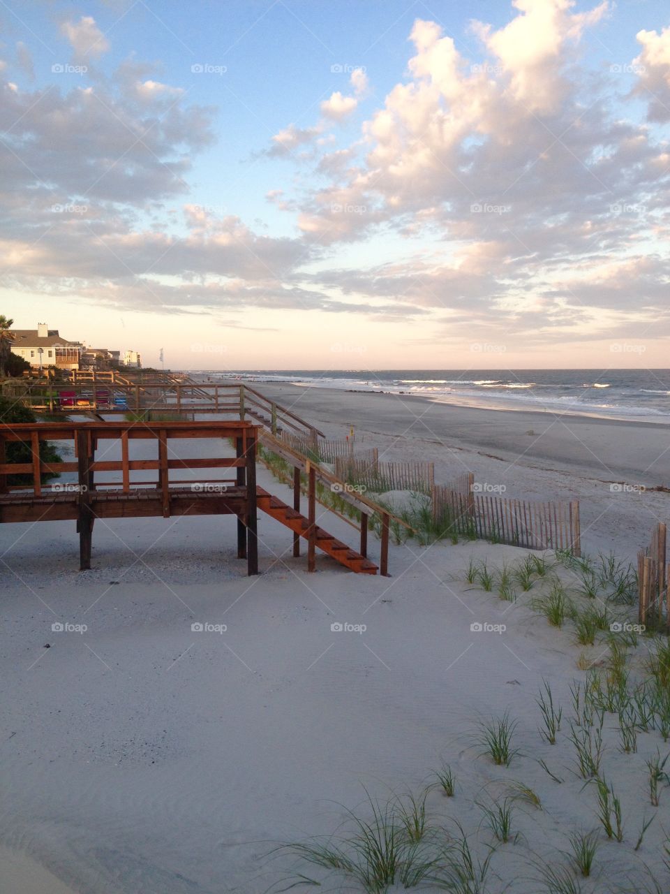 Folly Beach. Evening beach walk