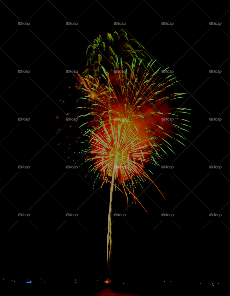 Here, over the Gulf of Mexico, a barrage of missiles designed to explode in a controlled way explode with brilliant red, orange, yellow, green, blue and purple colors! Thousands of people across the United States will be celebrating Independence Day on July 4th by attending firework displays!