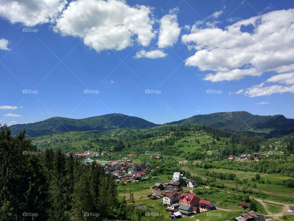 Carpathian mountains landscape