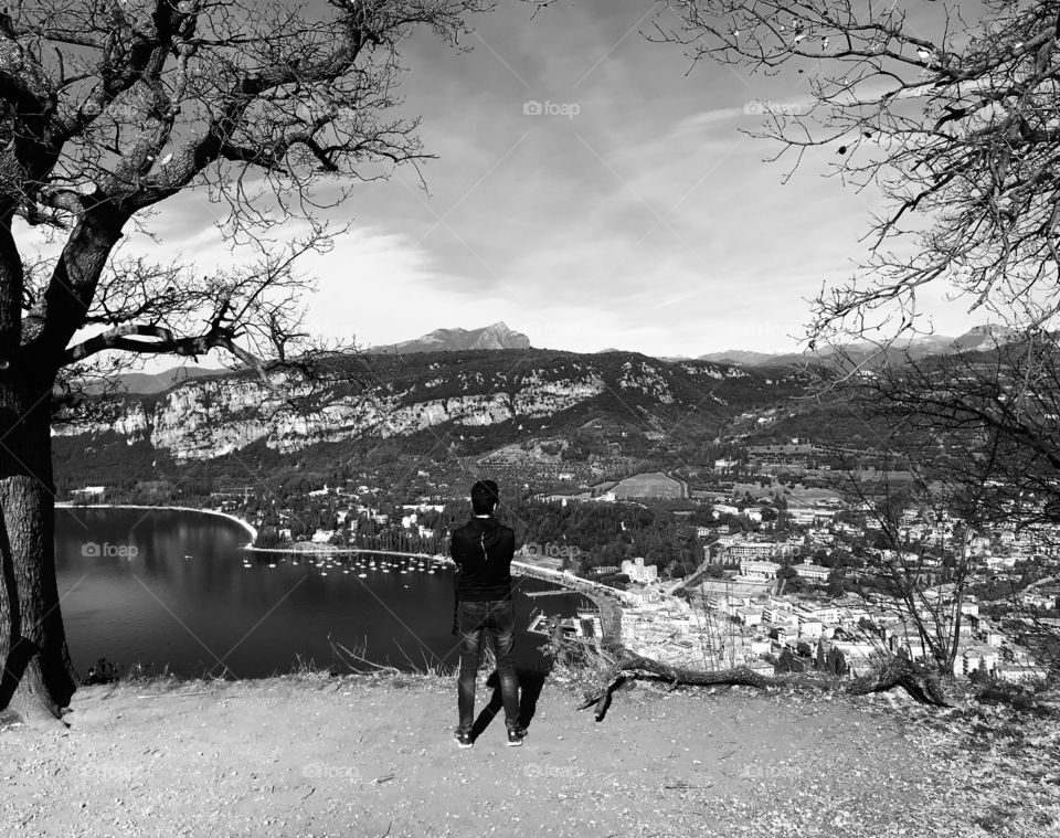 The Garda Lake seen from the Rock of Garda